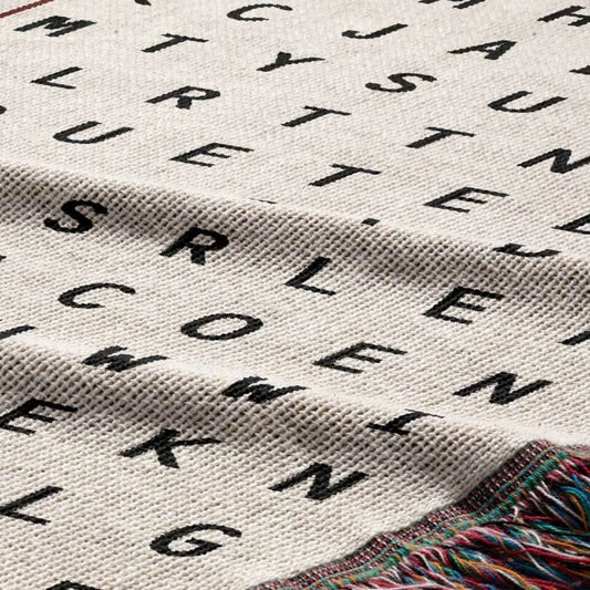 Wildflower Word Search Studio Woven Throw Blanket, Designed With Meaning