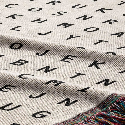 Fishing Word Search Studio Woven Throw Blanket, Designed With Meaning