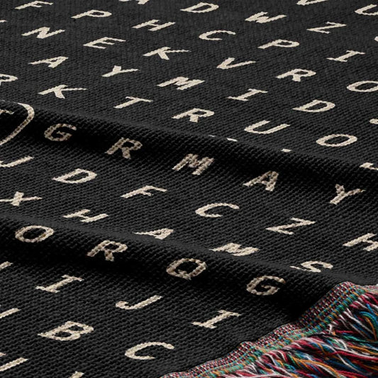Grandpa Word Search Woven Throw Blanket, Personalized Gift for Grandpa, Designed With Meaning