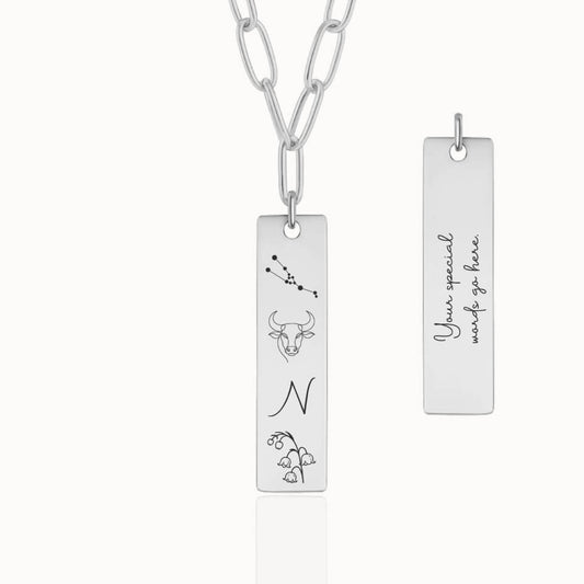 Birthday Emblem Edit Necklace, Birthday Gift for Her, Personalized Jewelry, Designed With Meaning