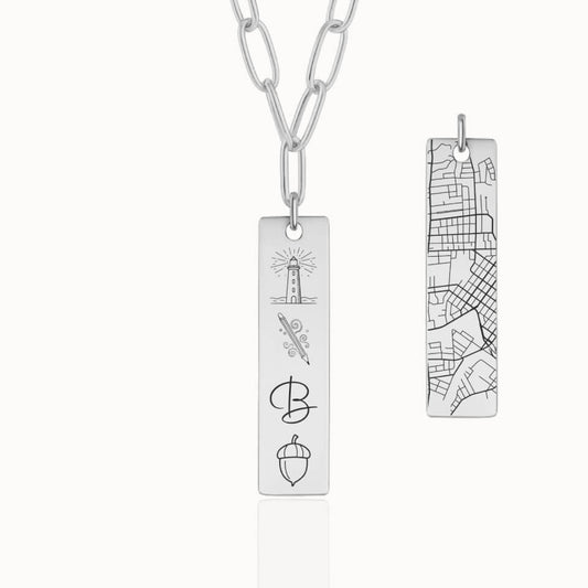 Teacher Emblem Edit Necklace, Teacher Gift, Personalized Jewelry, Designed With Meaning