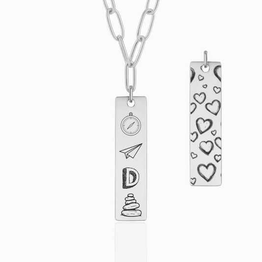 Travel Emblem Edit Necklace, Travel Gift, Personalized Jewelry, Designed With Meaning