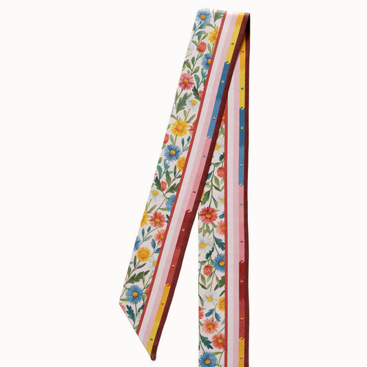 Daisy Flower Silk Ribbon Scarf, Designed With Meaning