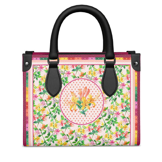 Honeysuckle Flower Mini Shopper, Leather Handbag, Designed With Meaning