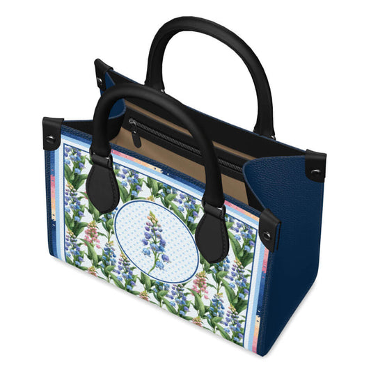 Lily of the Valley Flower Mini Shopper, Leather Handbag, Designed With Meaning