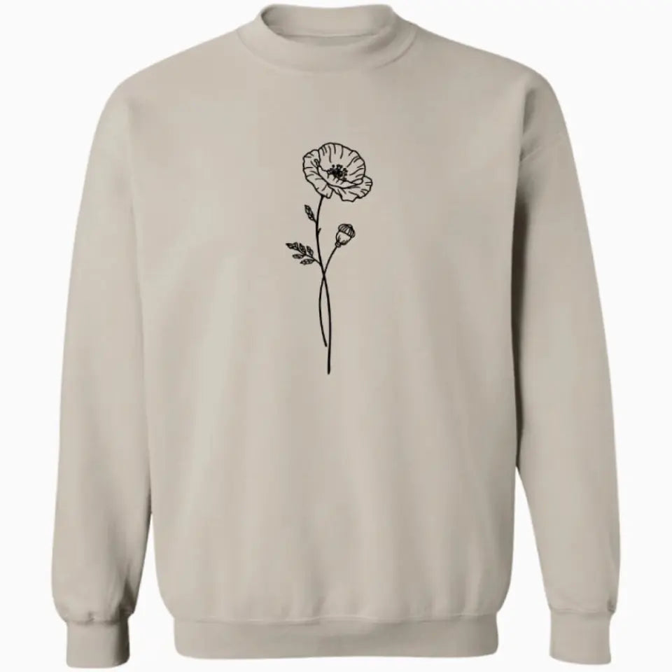 Birth Month Flower Classic Fit Sweatshirt