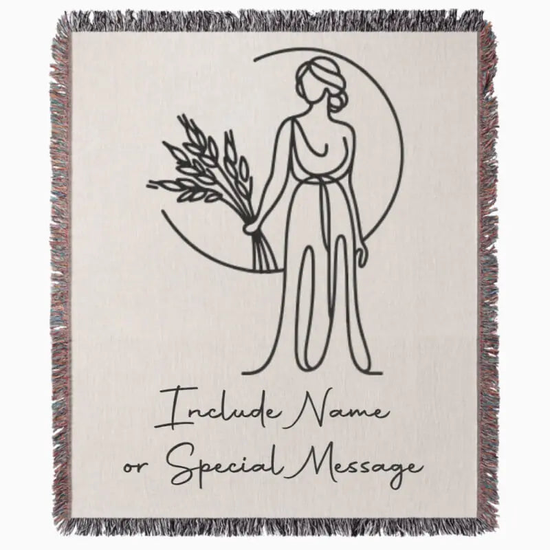 Zodiac Sign Artwork Woven Blanket