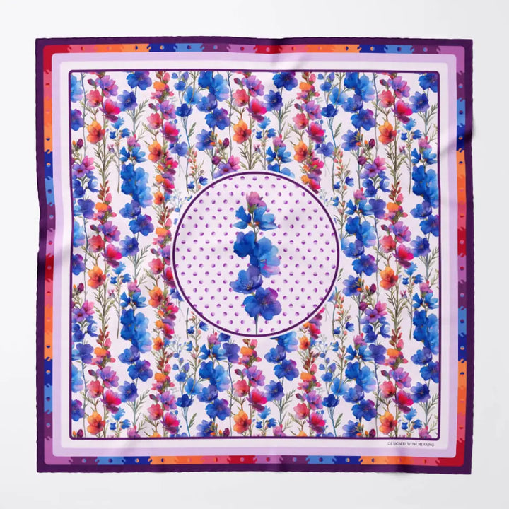 Larkspur Silk Scarf 90