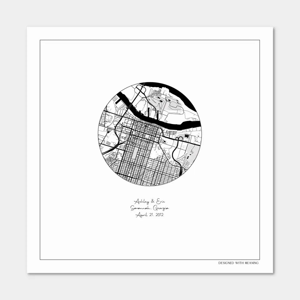 City Map Guest Book Print