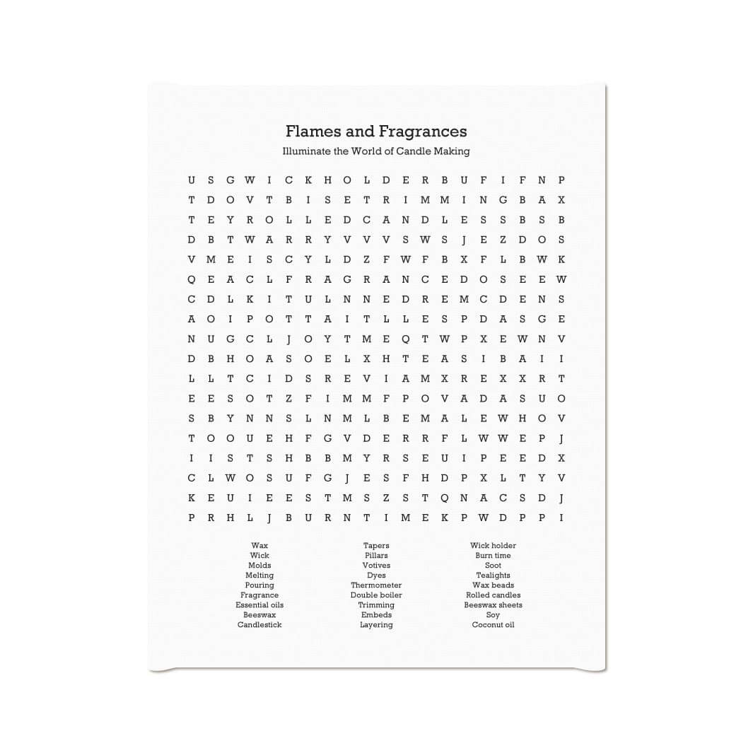 Custom Candle Making Word Search Art Print#color-finish_wrapped-canvas