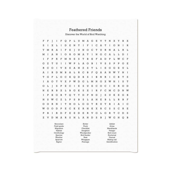Custom Birding Word Search Art Print#color-finish_wrapped-canvas