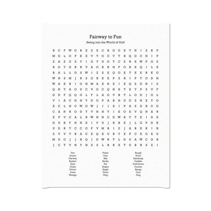 Custom Golfing Word Search Art Print#color-finish_wrapped-canvas