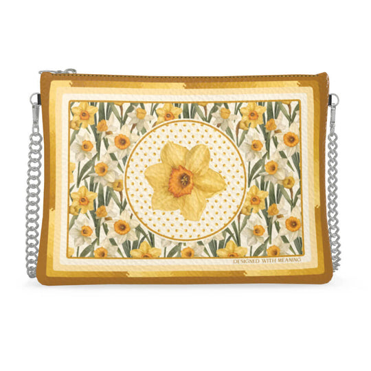 Daffodil Flower Zip Crossbody