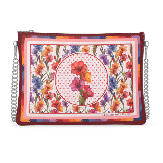 Gladiolus Flower Zip Crossbody