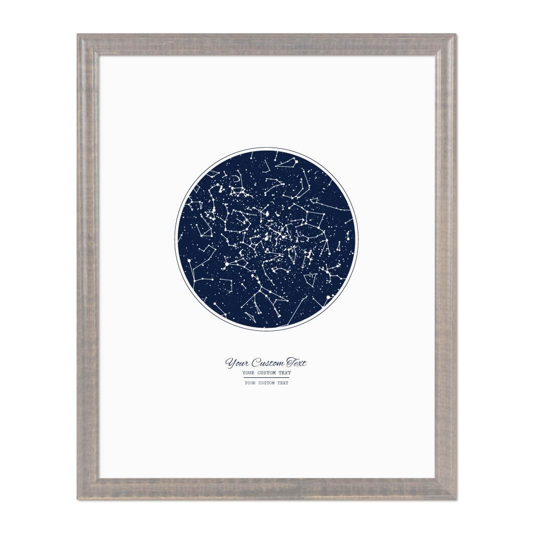 Wedding Guest Book Alternative, Star Map Print Personalized with 1 Night Sky, Gray Beveled Frame#color-finish_gray-beveled-frame