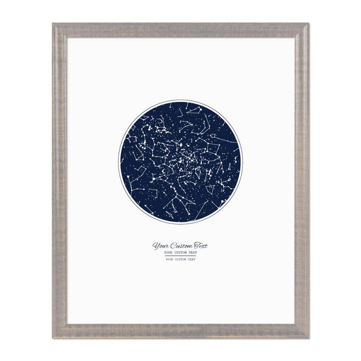 Wedding Guest Book Alternative, Star Map Print Personalized with 1 Night Sky, Gray Beveled Frame#color-finish_gray-beveled-frame