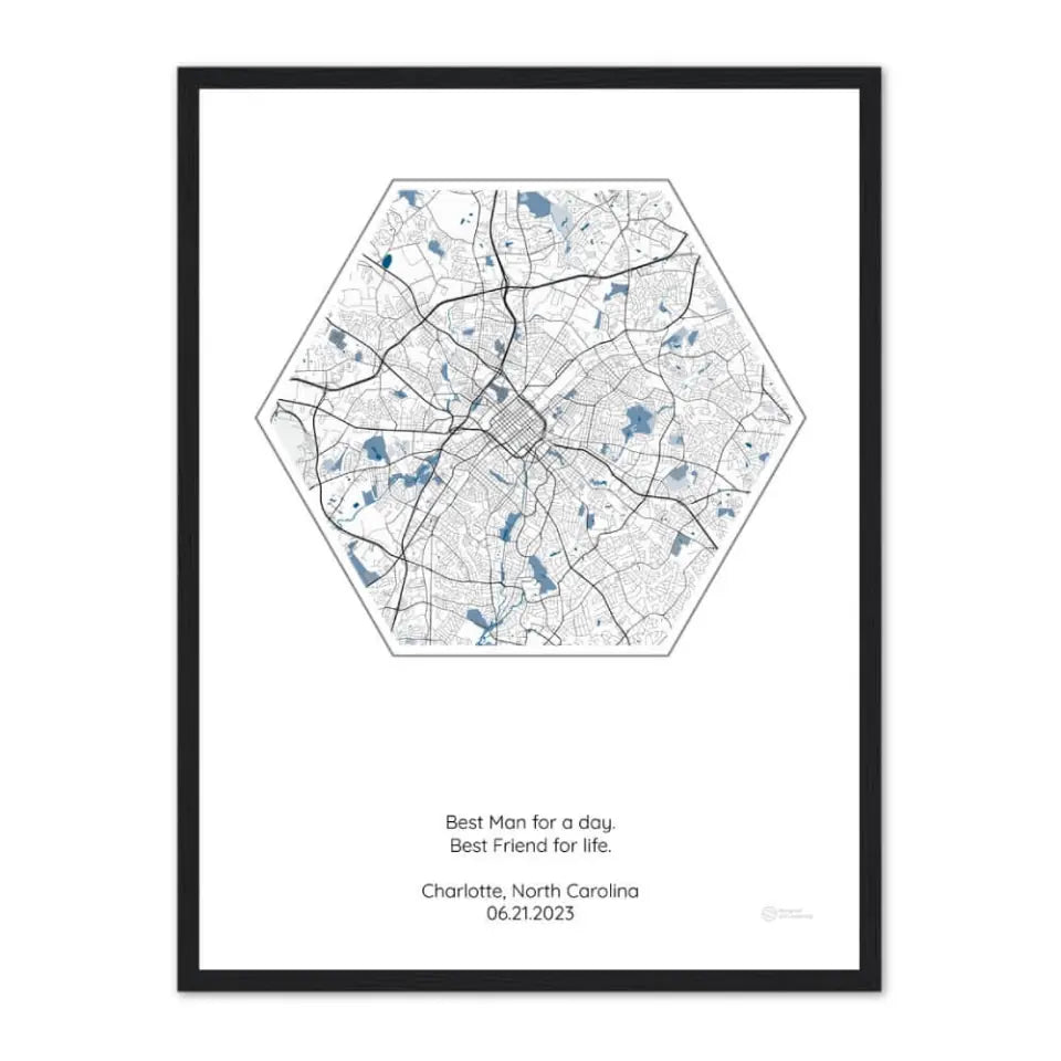Personalized Gift for Best Man - Choose Star Map, Street Map, or Your Photo