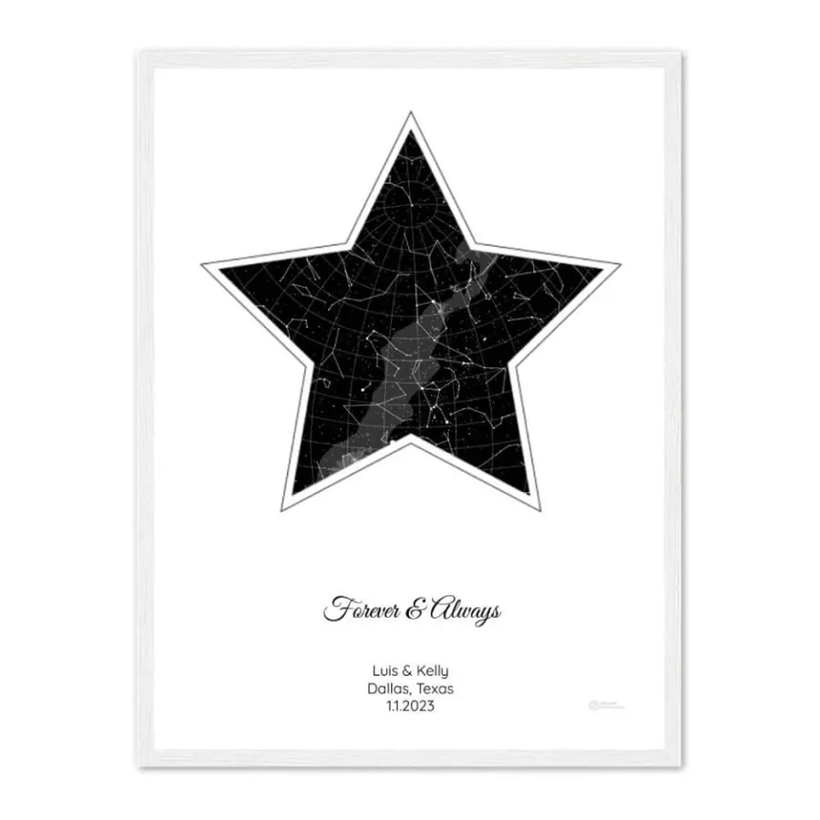 Personalized New Year's Gift - Choose Star Map, Street Map, or Your Photo