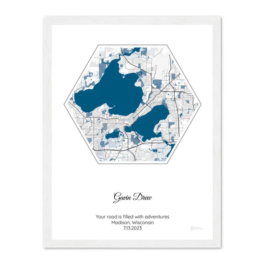 Personalized New Job Gift - Choose Star Map, Street Map, or Your Photo