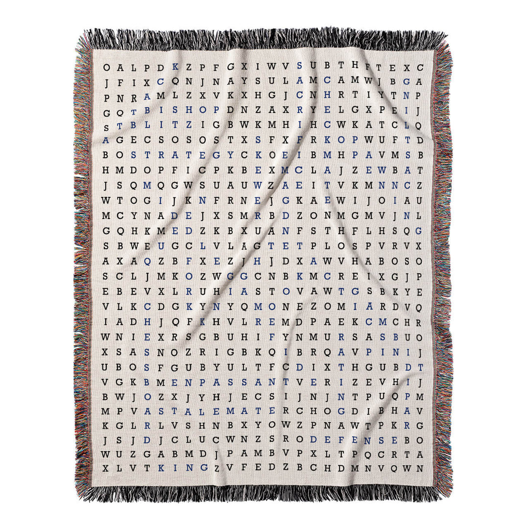 Kings and Queens Unite Word Search, 50x60 Woven Throw Blanket, Blue#color-of-hidden-words_blue