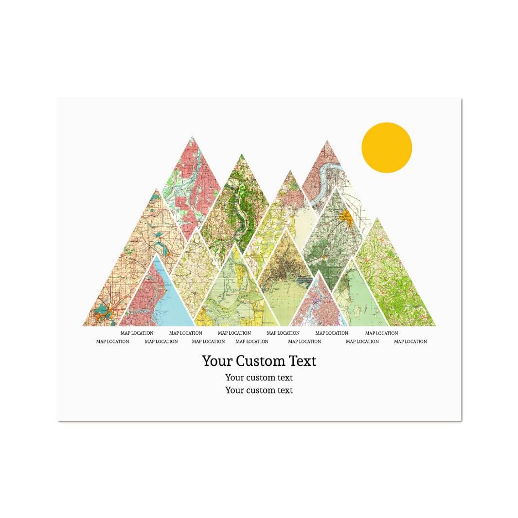 Personalized Mountain Atlas Map with 13 Locations, Unframed Print#color-finish_unframed