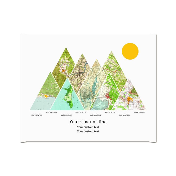 Personalized Mountain Atlas Map with 8 Locations, Wrapped Canvas Art Print#color-finish_wrapped-canvas