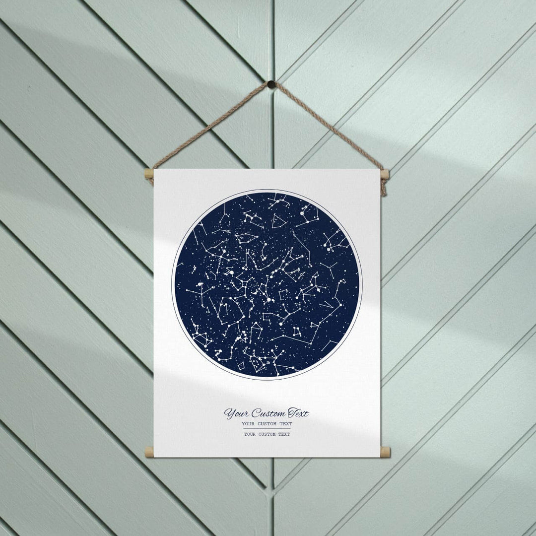 Custom Night Sky Print with 1 Star Map, Personalized Vertical Canvas Poster, Hanging Canvas, Styled#color-finish_hanging-canvas