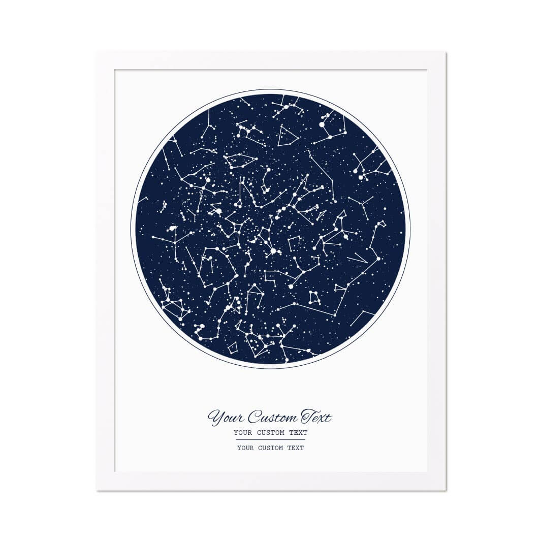 Star Map Gift with 1 Night Sky, Personalized Vertical Paper Poster, White Thin Frame#color-finish_white-thin-frame
